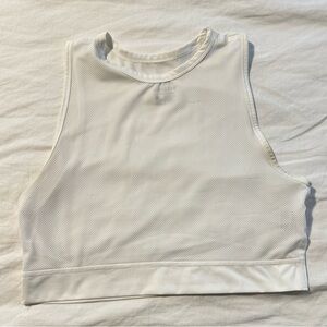 Women’s Nike Crop Top Size Large Black And White Mesh